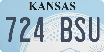 KS license plate 724BSU