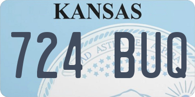 KS license plate 724BUQ