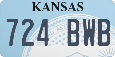 KS license plate 724BWB