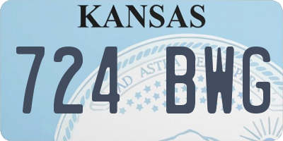 KS license plate 724BWG