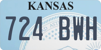 KS license plate 724BWH