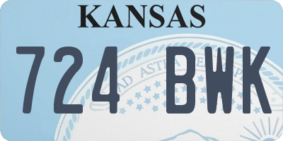 KS license plate 724BWK