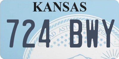 KS license plate 724BWY