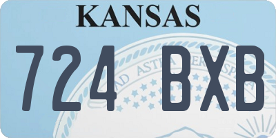KS license plate 724BXB