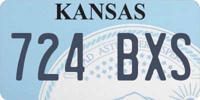 KS license plate 724BXS