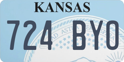 KS license plate 724BYO
