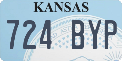 KS license plate 724BYP