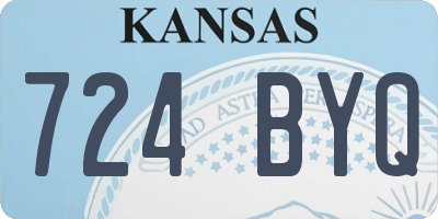 KS license plate 724BYQ