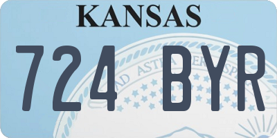 KS license plate 724BYR