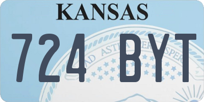 KS license plate 724BYT