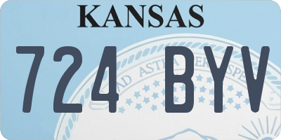 KS license plate 724BYV