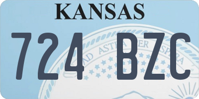 KS license plate 724BZC