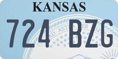 KS license plate 724BZG