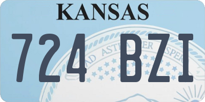 KS license plate 724BZI