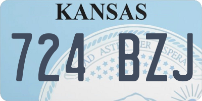 KS license plate 724BZJ