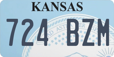KS license plate 724BZM
