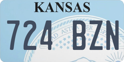 KS license plate 724BZN