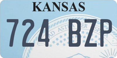 KS license plate 724BZP