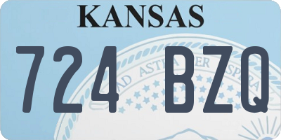 KS license plate 724BZQ