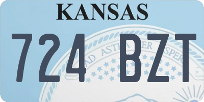 KS license plate 724BZT