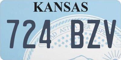 KS license plate 724BZV