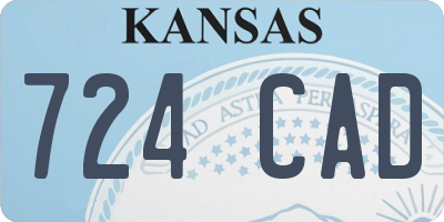 KS license plate 724CAD