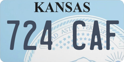 KS license plate 724CAF