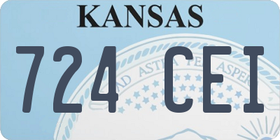 KS license plate 724CEI