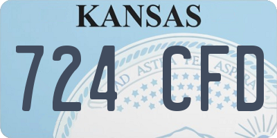 KS license plate 724CFD