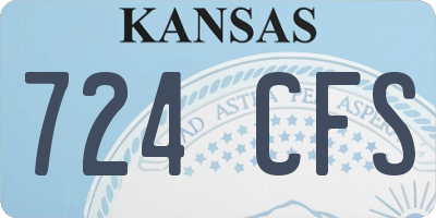 KS license plate 724CFS
