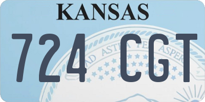 KS license plate 724CGT