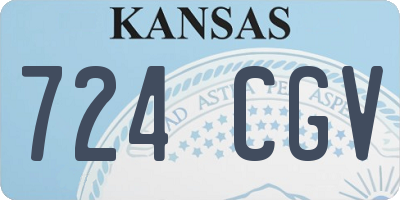 KS license plate 724CGV