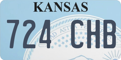 KS license plate 724CHB
