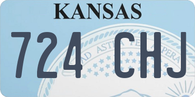 KS license plate 724CHJ