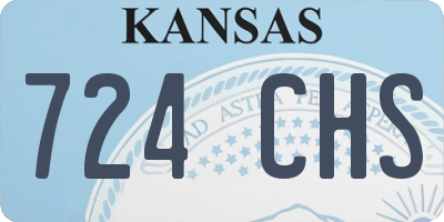 KS license plate 724CHS