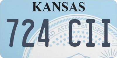 KS license plate 724CII