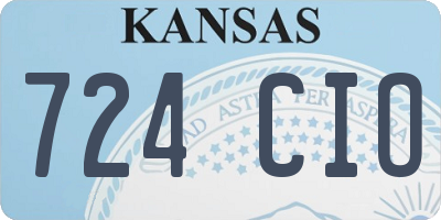 KS license plate 724CIO