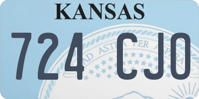 KS license plate 724CJO