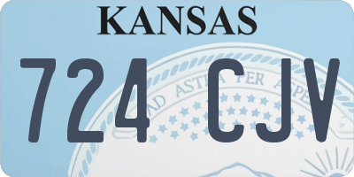 KS license plate 724CJV