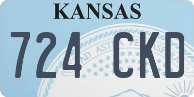 KS license plate 724CKD