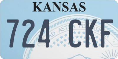 KS license plate 724CKF