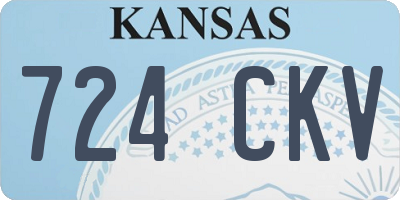 KS license plate 724CKV