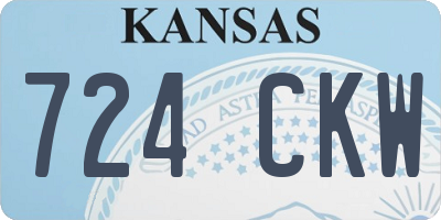 KS license plate 724CKW