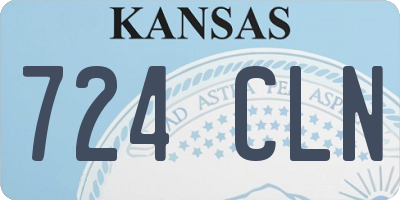 KS license plate 724CLN