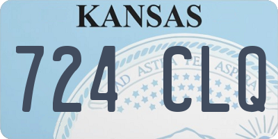 KS license plate 724CLQ