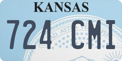 KS license plate 724CMI