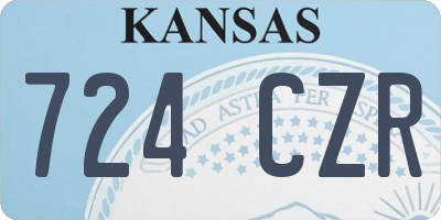 KS license plate 724CZR