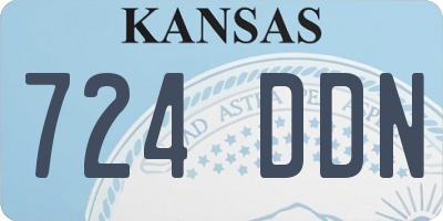 KS license plate 724DDN