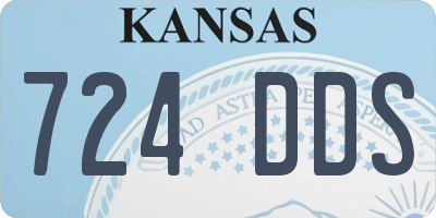 KS license plate 724DDS