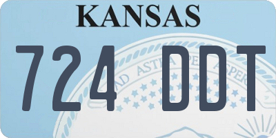 KS license plate 724DDT